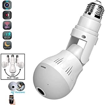 A6 IP Camera Bulb WiFi Panoramic V380 - Ip Cam Bohlam A6 App V380 - Kenji Shop