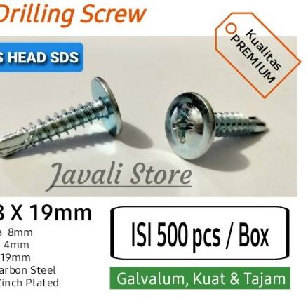 Baut Skrup Truss Head SDS Self Drilling Screw 8X19mm (3/4 Inch) "BDM"