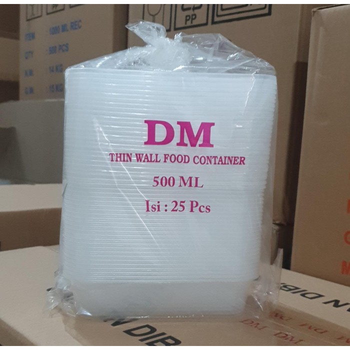 Bento Termurah Kotak Makanan/Plastik Makanan/Thinwall Merk Dm 500Ml/500 Ml