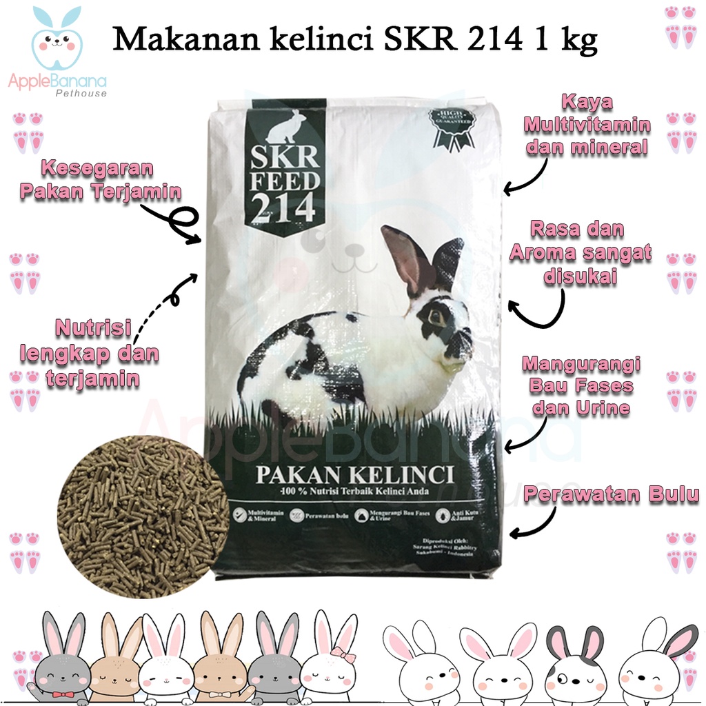 Image of makanan kelinci SKR 214 1kg pelet kelinci skr214 1 kg #0