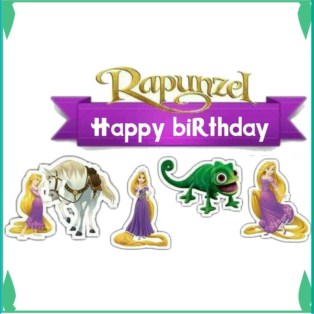 

TOPER KUE TOPPER CAKE ULANG TAHUN / HIASAN KUE RAPUNZEL FADHILSOUVENIR