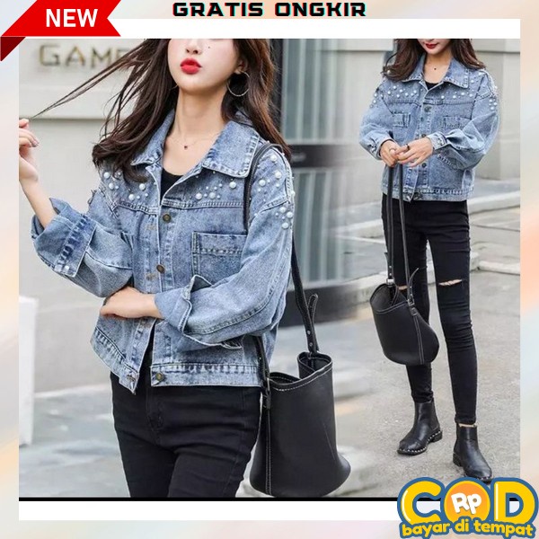 Jaket Perempuan Import Jacket Jeans Cewek Murah Jacket Jins Wanita Jaket Oversize Denim Kekinian Jum