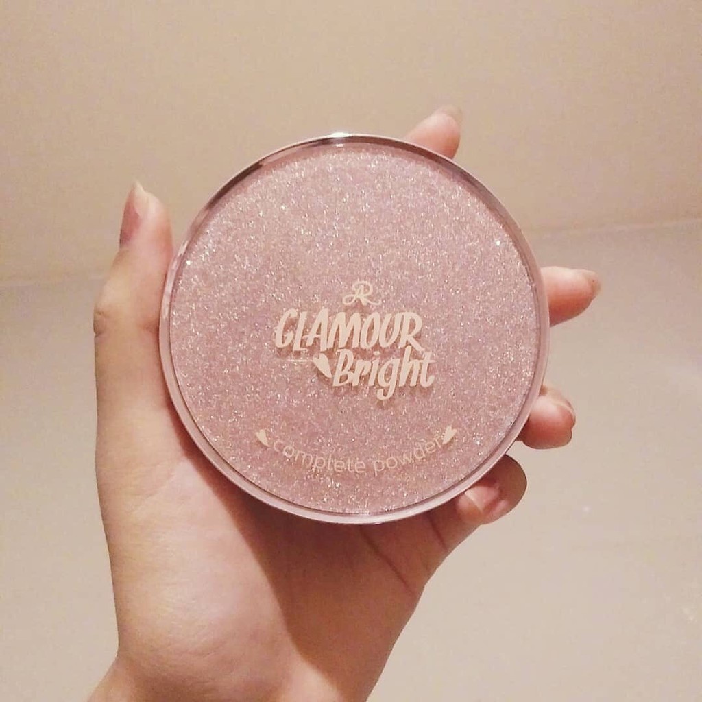 [TERMURAH] ARON Glamour Bright Complete Powder 2 in 1 Glitter &amp; Vitamin C &amp; SPF PA 30+++| | Browit.id