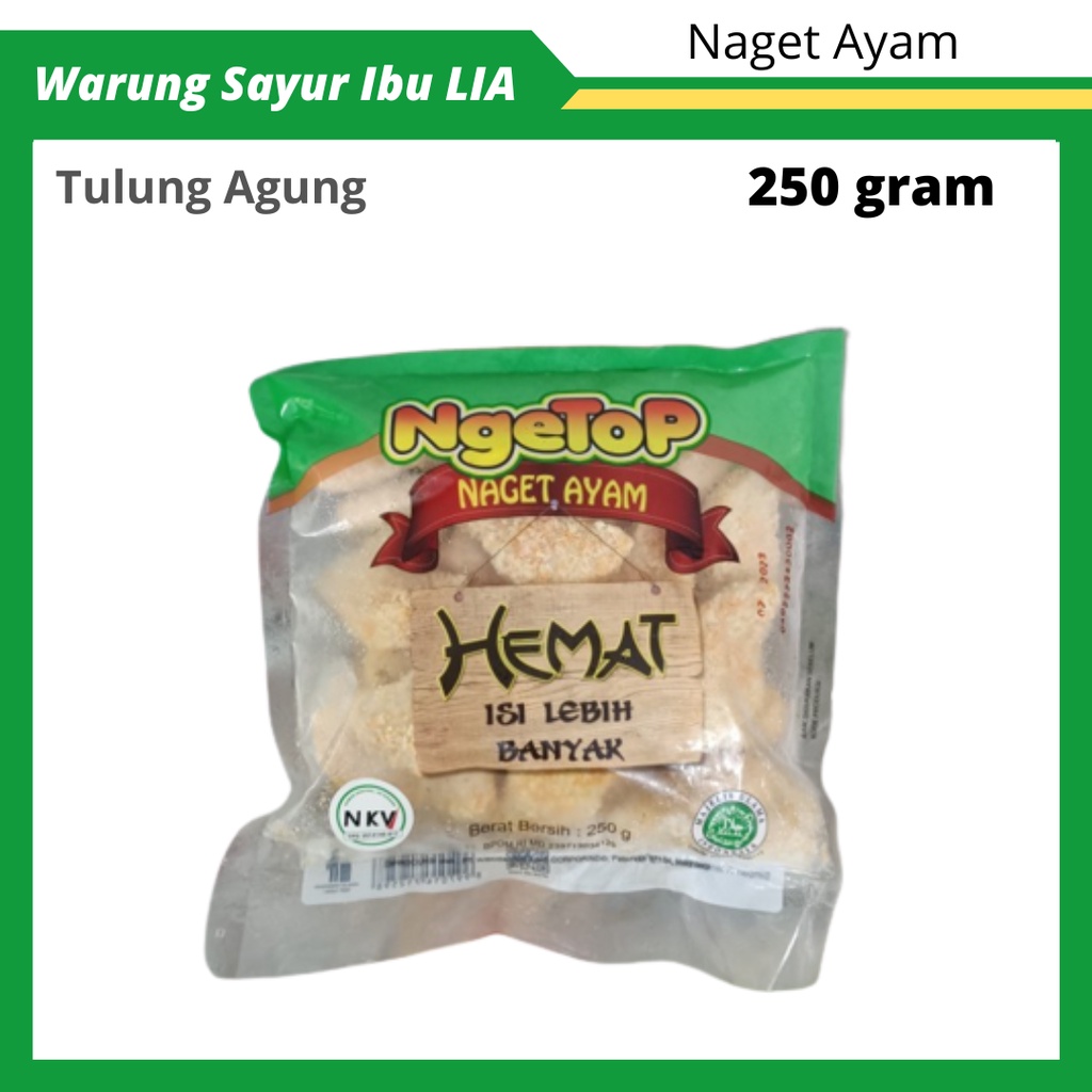 

Ngetop Nugget Naget Ayam 250 gram Tulungagung