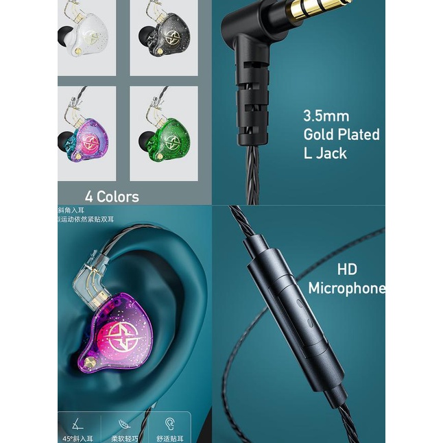 X2 Pro HiFi Dynamic Bass Headset Detachable Cable Earphone With Mic - Hitam