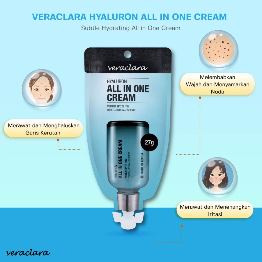 Veraclara Hyaluron All In One Cream 27gr