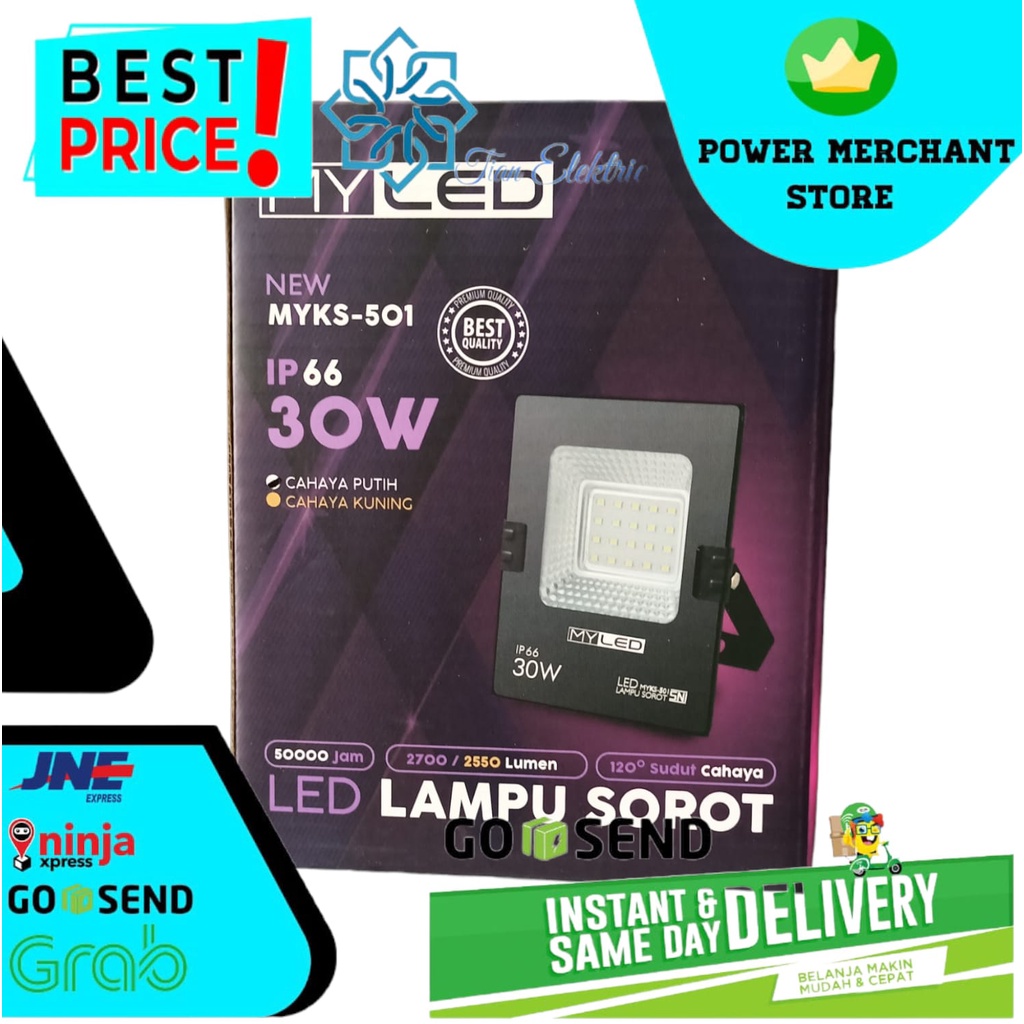 MYLED MYKS-501 LED Lampu Sorot IP66 30 Watt