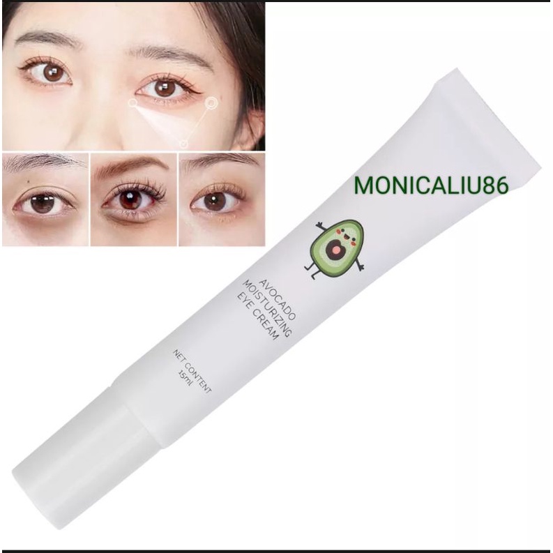BISA COD/ YAQINUO AVOCADO MOUSTURIZING EYE CREAM / PENGHILANG MATA PANDA KANTUNG MATA MILIA KERIPUT 