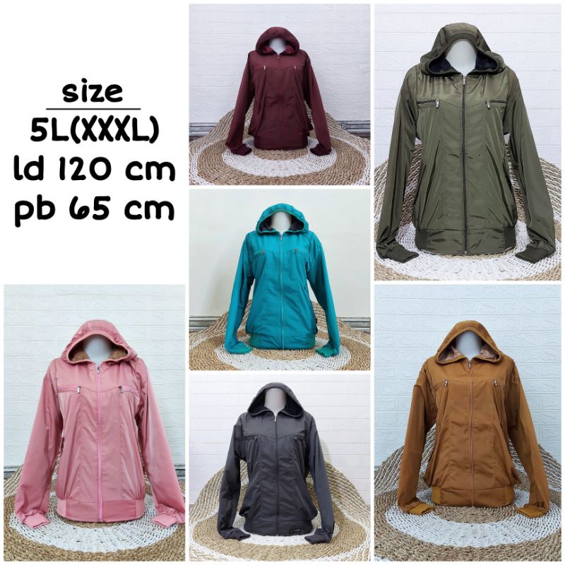 Jaket parasut WATERPROOF JUMBO(5L=XXXL)/ld 120 cm