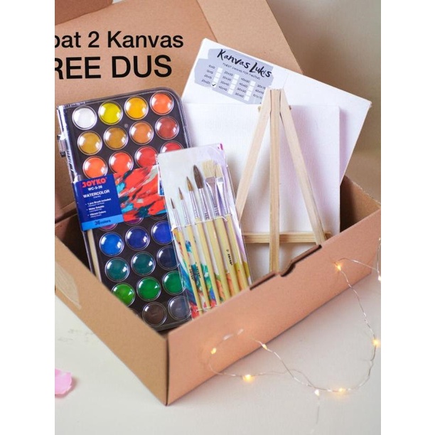 

Paket Lukis Komplit Kanvas Cat Air Kuas Painting Set Kado Hadiah - Giotto 12 color
