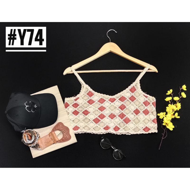 Vest Import Korea Boho Bohemian Knitted Vest Women Outer Crochet Knit