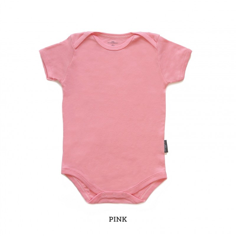 Little Palmerhaus Baby Bodysuit Lengan Pendek Jumper Bayi - Pink