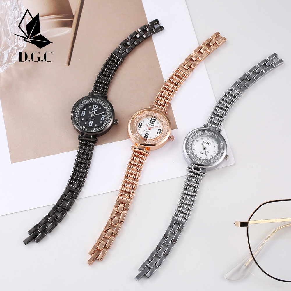 ✨DGC✨Jam tangan wanita tali rantai grosir diimpor berlian penuh berkualitas tinggi W247