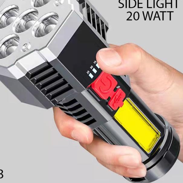 SENTER LED 5 MATA 60W + 20W SUPER TERANG / SENTER CAS LED - SENTER LED