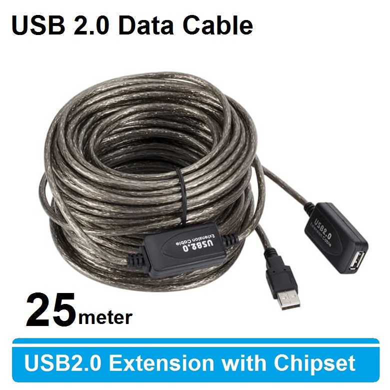 Kabel USB 2.0 Extender with Chipset Extension 25M