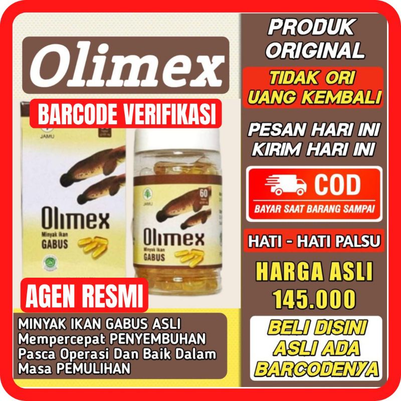 [𝗚𝗔𝗥𝗔𝗡𝗦𝗜 𝗢𝗥𝗜𝗚𝗜𝗡𝗔𝗟] 𝗢𝗟𝗜𝗠𝗘𝗫 - KAPSUL OLIMEX ISI 60 OLIMEX KAPSUL - OLIMEX Kapsul Ekstrak Ikan Gabus Ka
