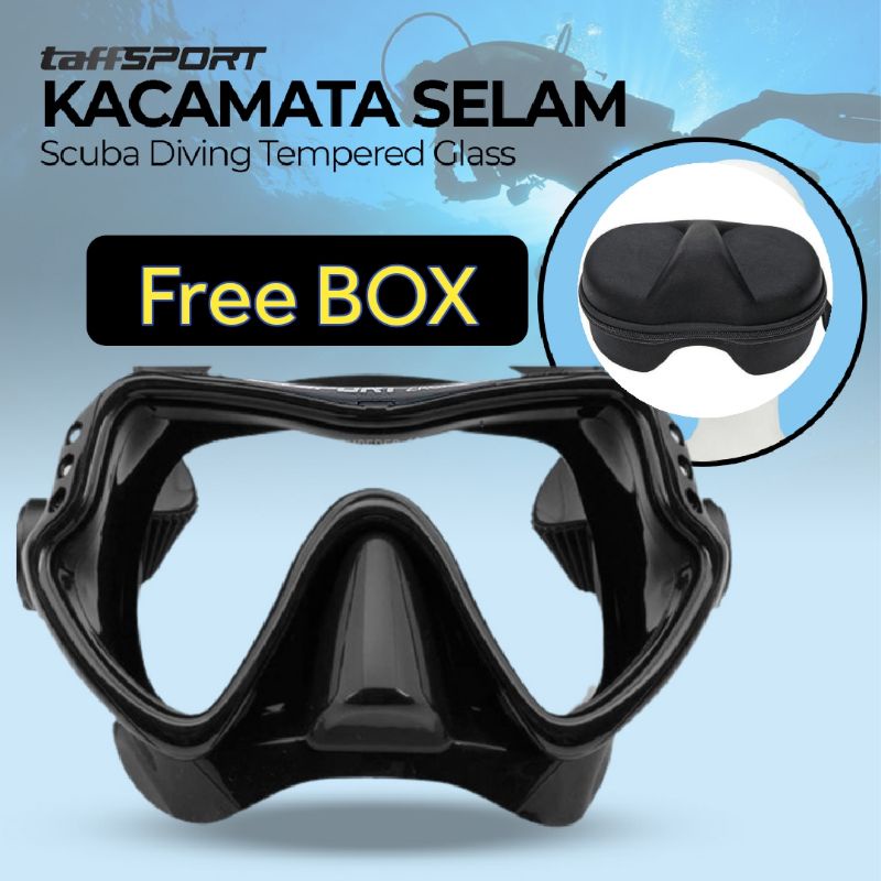 Kacamata Selam Scuba Diving - kacamata Renang Tempered Glass- Snorkling