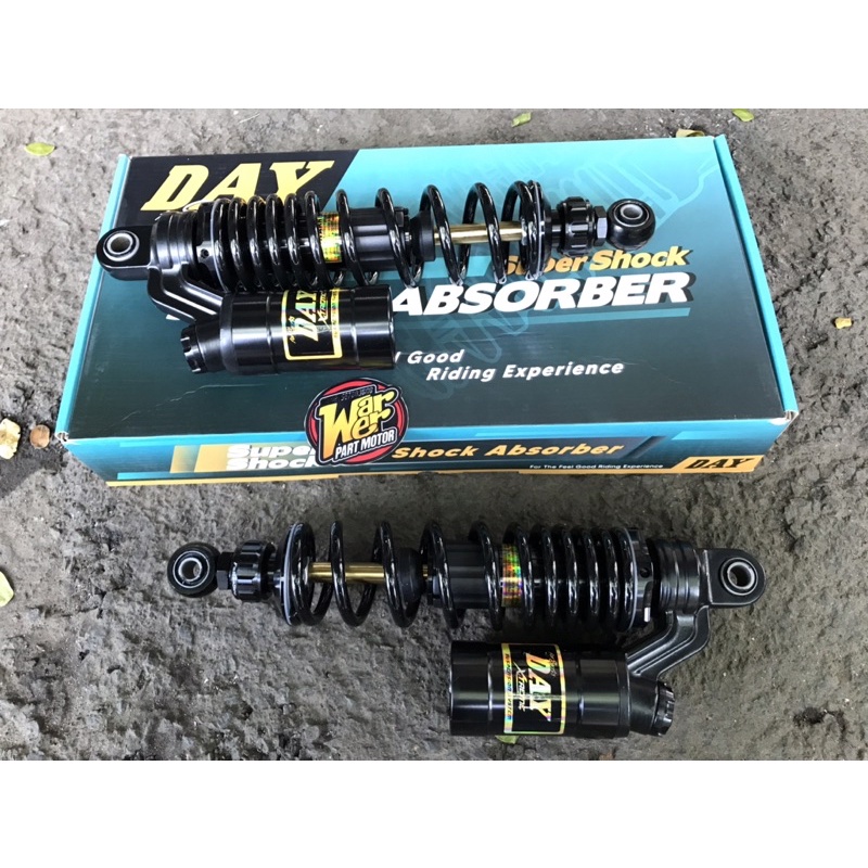 shock breaker belakang skok DAY peredam kejut copy ktc ukuran 320 hitam as gold pnp bebek jupi vega 