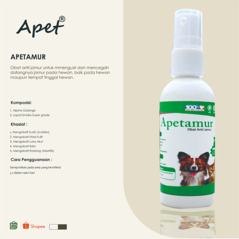 Obat Jamur Scabies Demodex Spray Kucing Apetamur