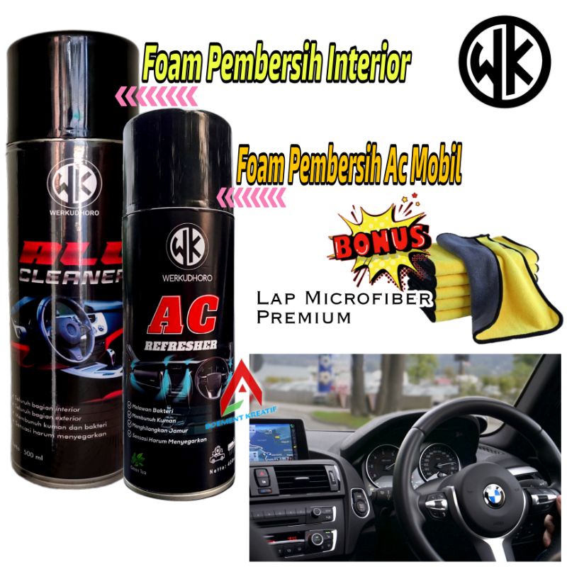 Paket Perawatan Interior Mobil / Pembersih Ac Mobil / Pembersih Interior dan Eksterior Mobil / All Cleaner Foam / Ac Refresher Mobil