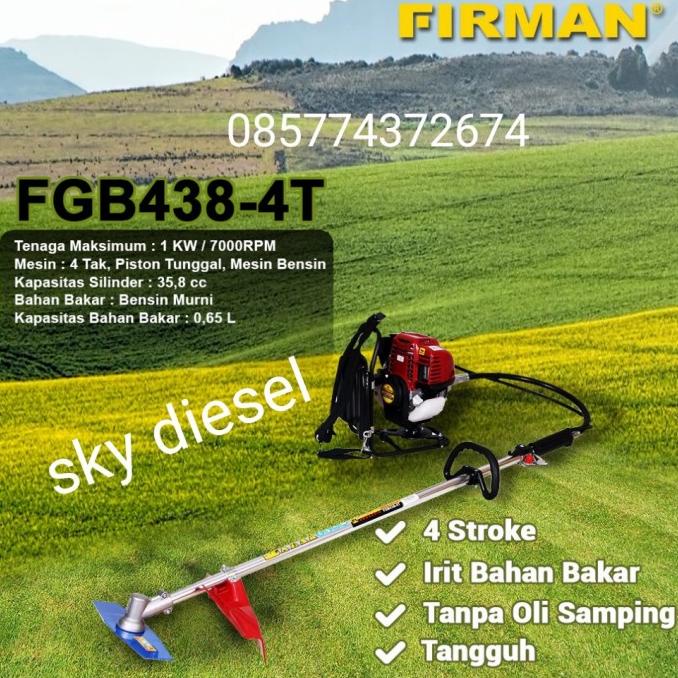 mesin potong rumput 4tak Firman (gendong) barang laris