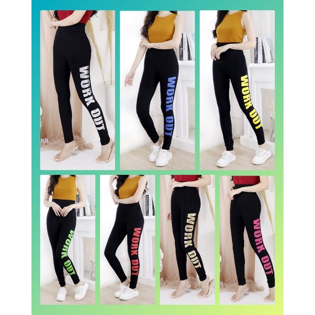 NEW LEGGING IMPORT WORKOUT PANJANG WARNA/LEGGING IMPORT MURAH