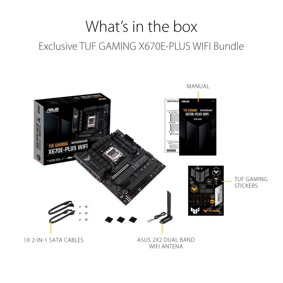 ASUS TUF GAMING X670E-PLUS WIFI | Motherboard AMD DDR5 X670 ATX AM5