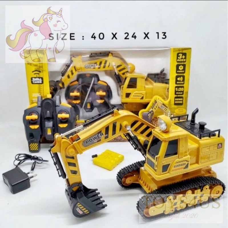 Toys4Us - RC Excavator Asap Power Bego Mobil remot Control Alat Berat Diecast Eksavator Kerukan Tana