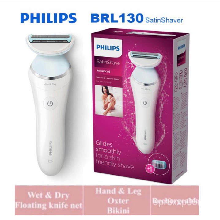 Alat Cukur Bulu Electric Shaver Philips BRL-130 Wet Dry Female