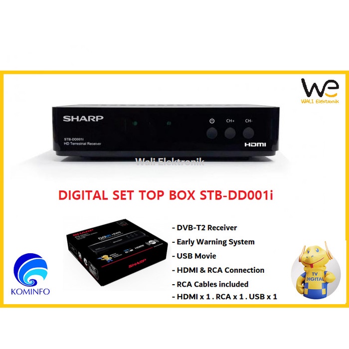 Produk Terbaru Set Top Box Digital Sharp Stb-Dd001I / Tv Box / Siaran Tv Digital
