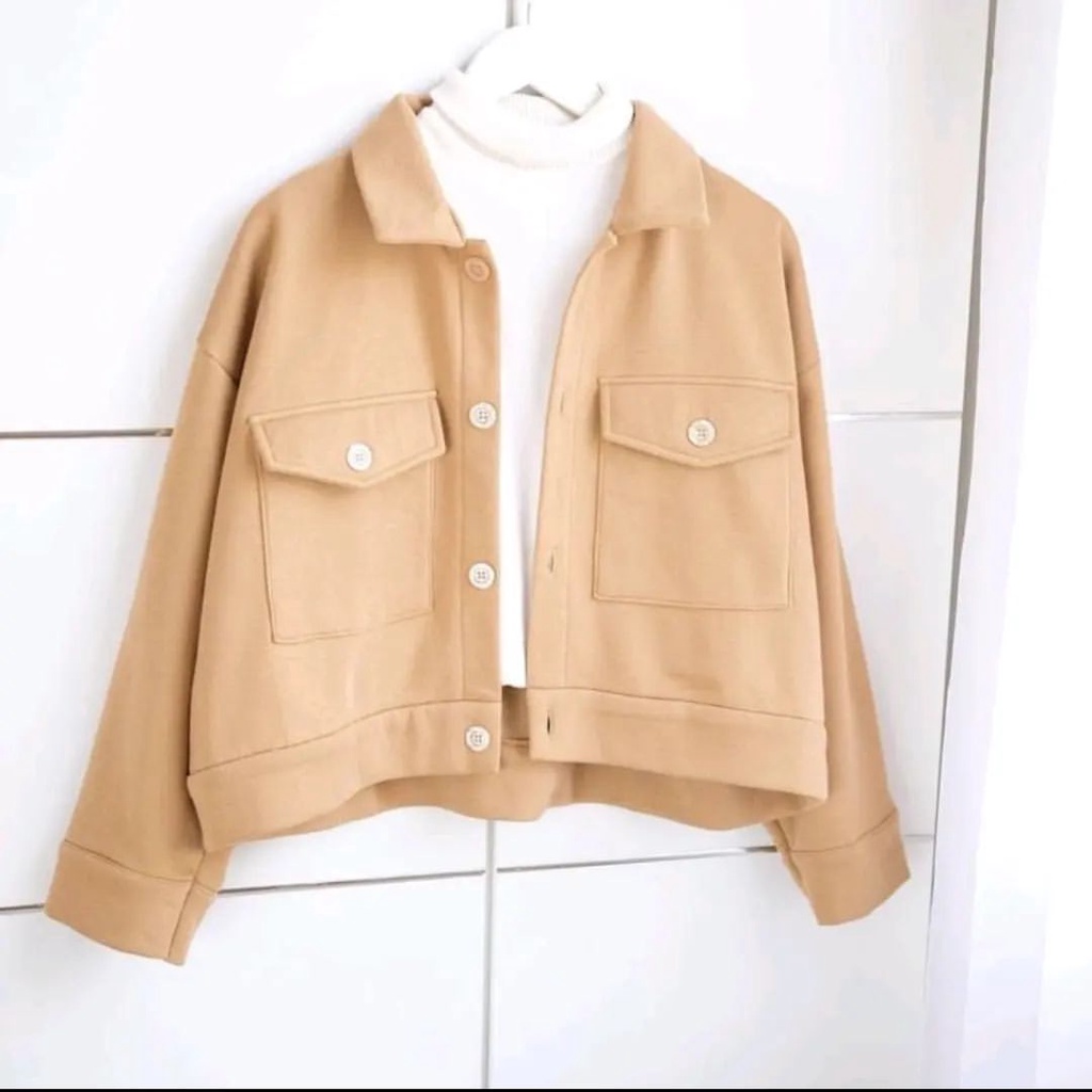 VANILLA JAKET - JAKET WANITA - JAKET OVERSIZE - JAKET BUTTON