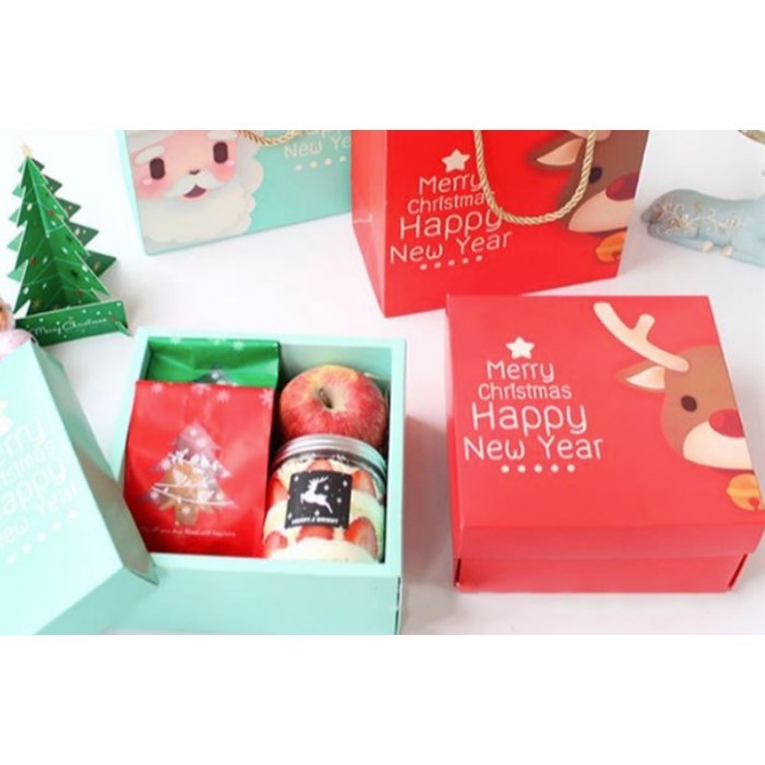 

Box Hampers Natal / Kotak Kado Natal Merry Christmas Rusa Merah
