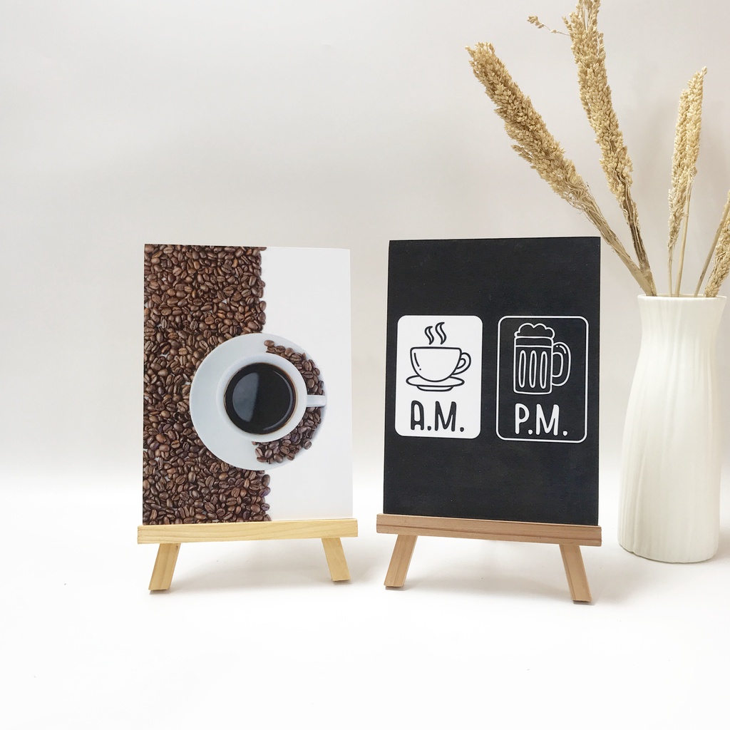 HIASAN DINDING WALL DECOR 15x20CM PAJANGAN POSTER DEKORASI KAMAR RUMAH MONOCHROME KOPI COFFEE