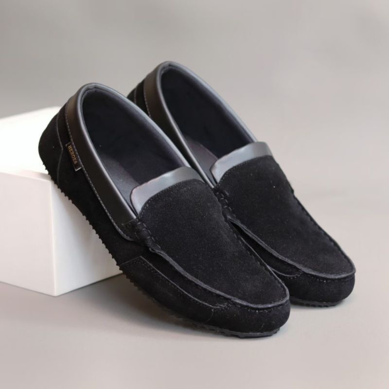 Sepatu Slip On Pria Casual Formal Slop Suede Sintetis Kerja Kantor Kuliah Heroes Killian