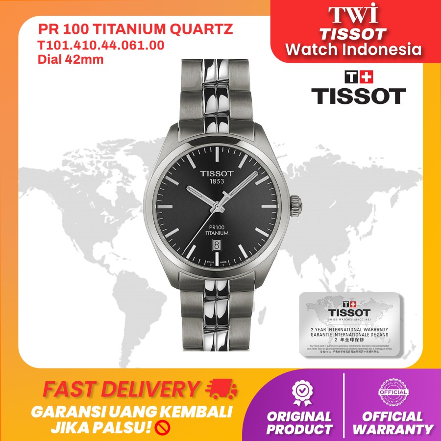 Jam Tangan Pria Tissot T101.410.44.061.00 PR 100 Titanium Quartz
