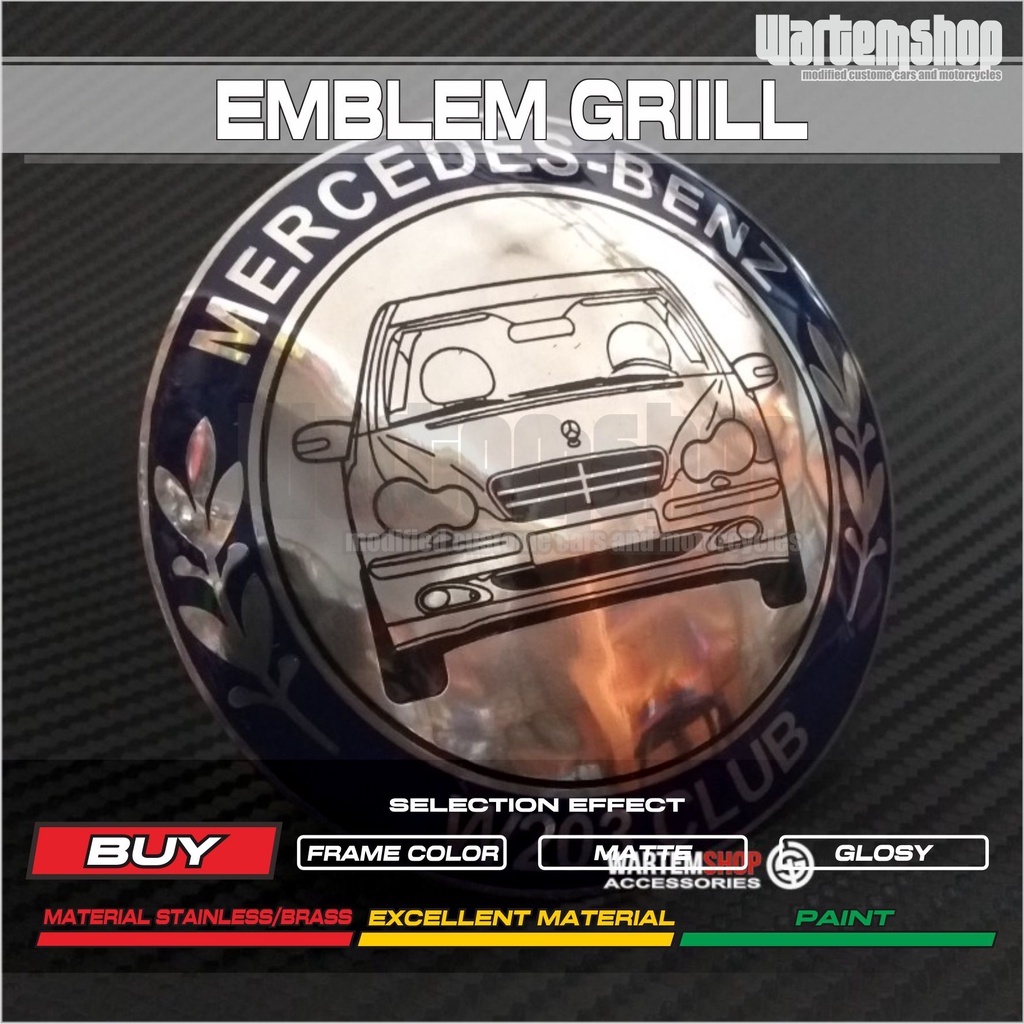 EMBLEM MOBIL STAINLESS GRILL MB W 203