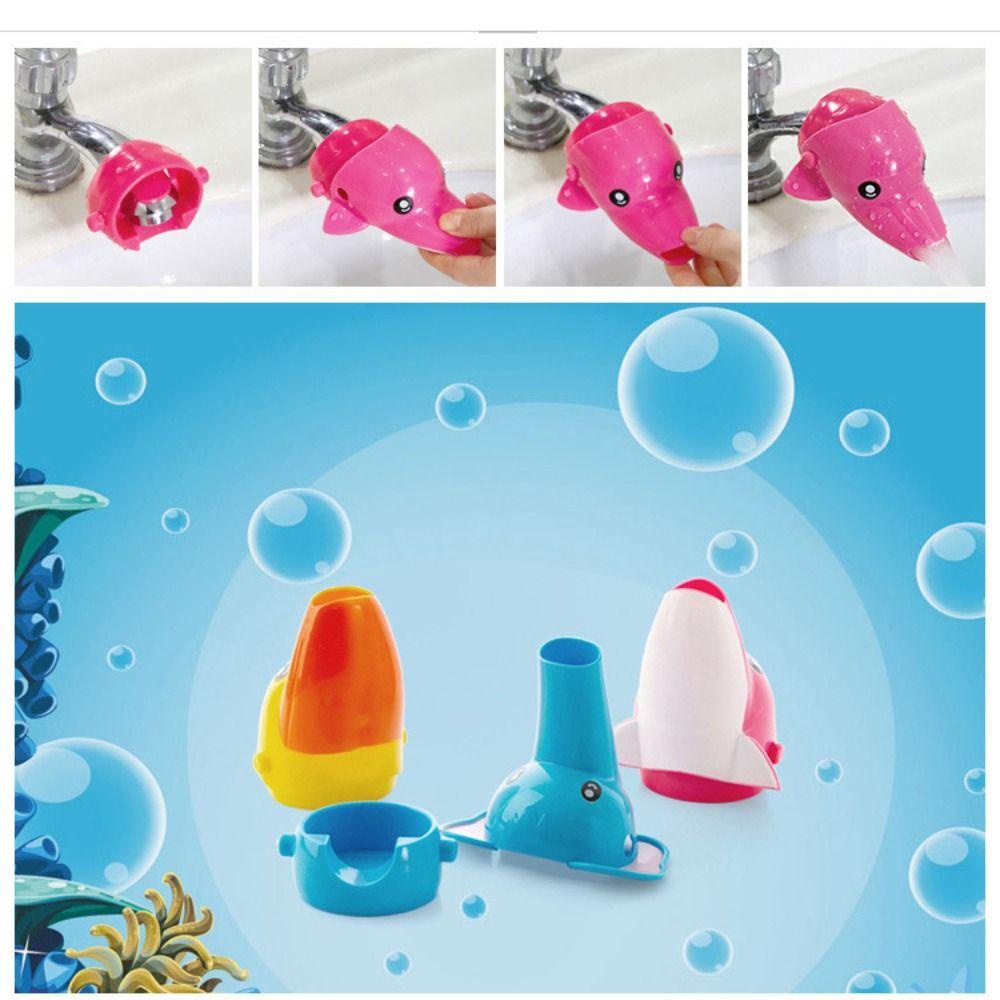 Solighter 2PCS Keran Air Anak Anak Cuci Tangan Hewan Lucu Water Faucet Extension