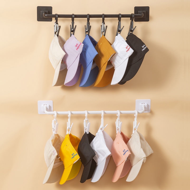 Rak Pengering Bahan Plastik Dengan Kait Dapat Berputar 360 Derajat ° Klip Kait Display Pakaian / Topi / Kaos Kaki / Handuk Multifungsi Dapat Diputar