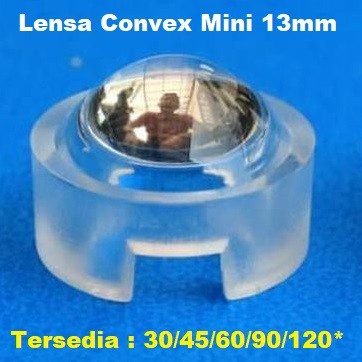 Lensa Convex Mini +Housing 13mm HPL LED Lens Sorot 30 45 60 90 120