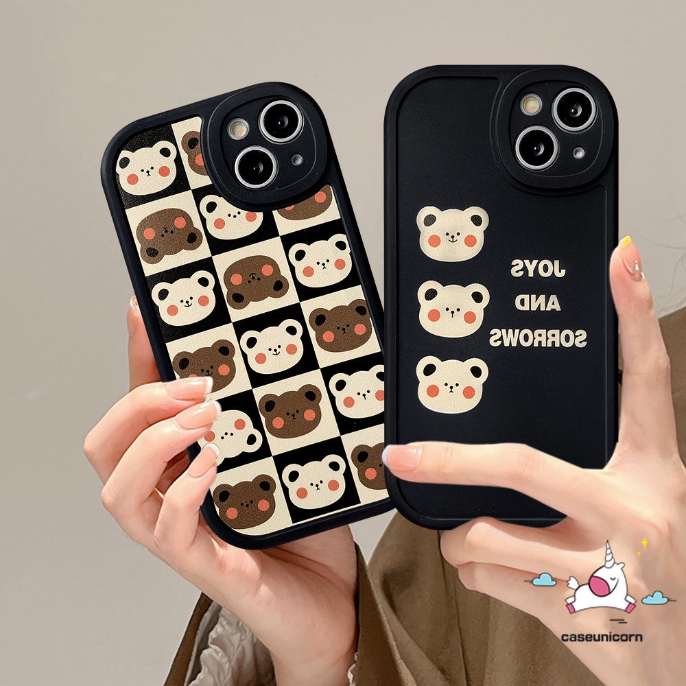 Soft Case TPU Motif Kartun Beruang Untuk iPhone 6 6s 7 8 14 Plus 11 12 14 13 Pro MAX XR X XS MAX SE 2020