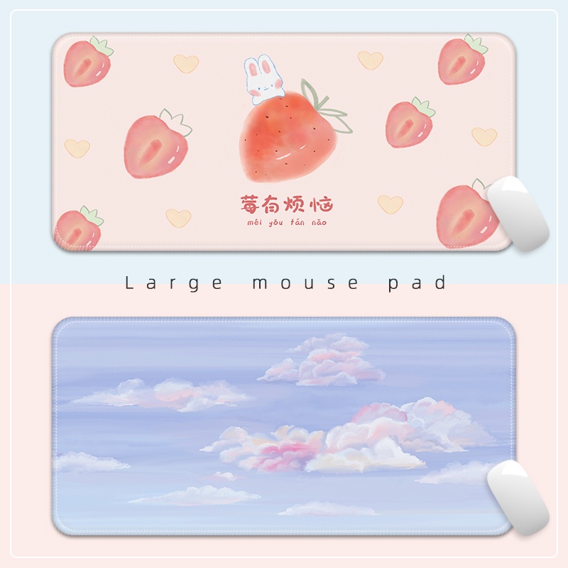 Mouse Pad Gaming Ukuran Besar Bahan Kulit PU Anti Air / slip