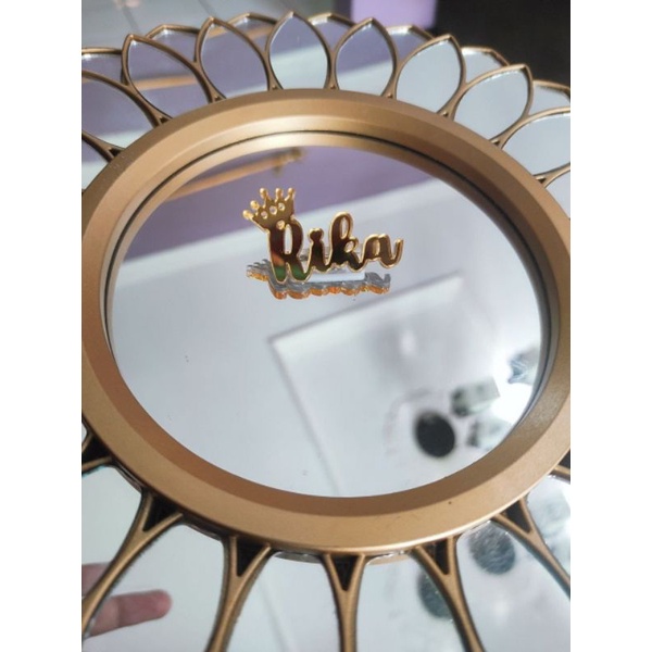 Bros Custom/Pin Nama Sendiri/Akrilik Gold