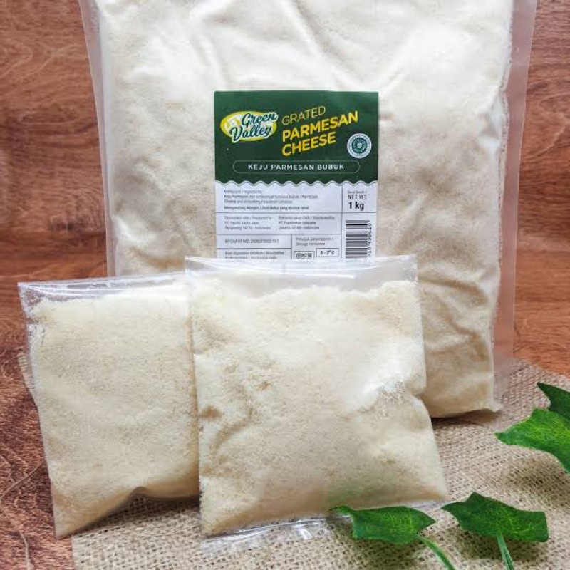 KEJU PARMESAN GREEN VALEY 1KG / parmesan keju bubuk Repack / parmesan bubuk