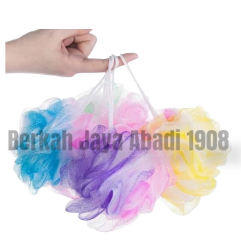 Spons Mandi Jaring / Spon Mandi Gosok / Sponge Mandi Shower Net / Spons Jaring Warna / Bath Puff Bahan Tebal Ukuran Besar