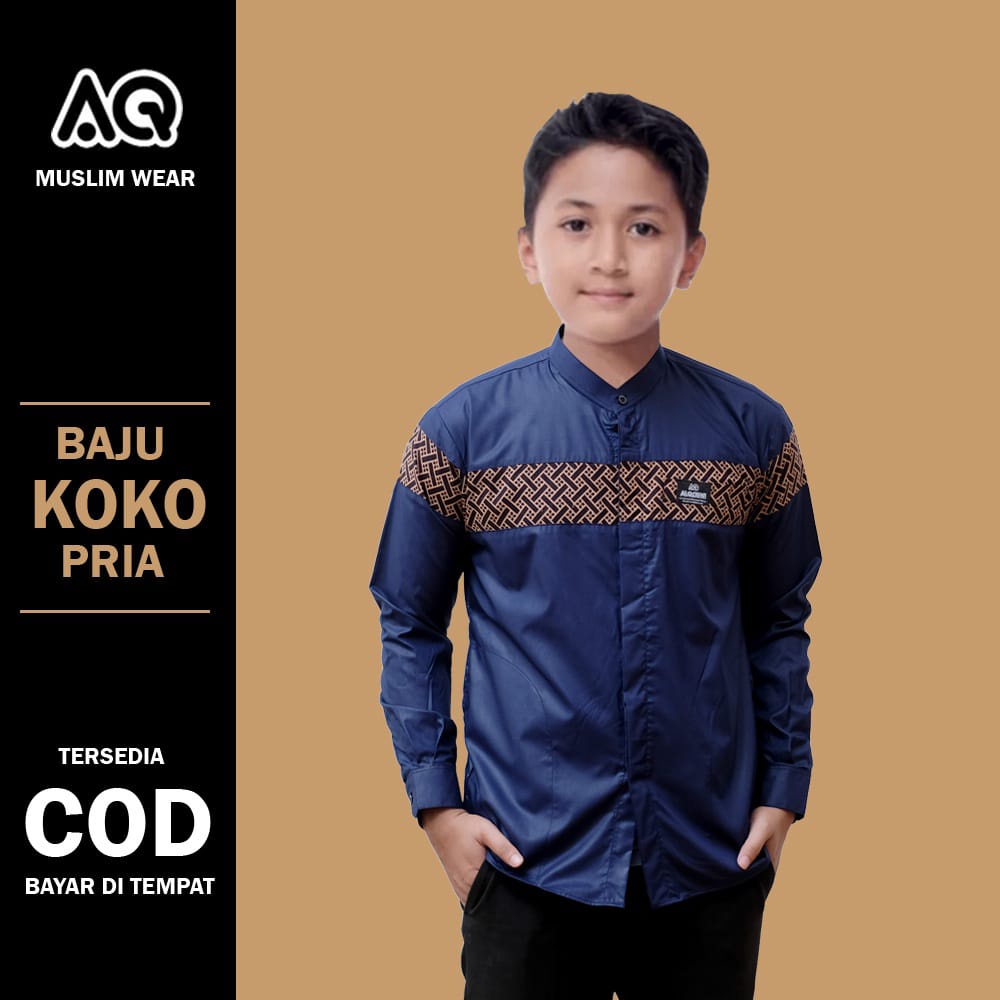 Koko anak laki laki / Baju koko lengan panjang anak usia 7 sampai 12 tahun