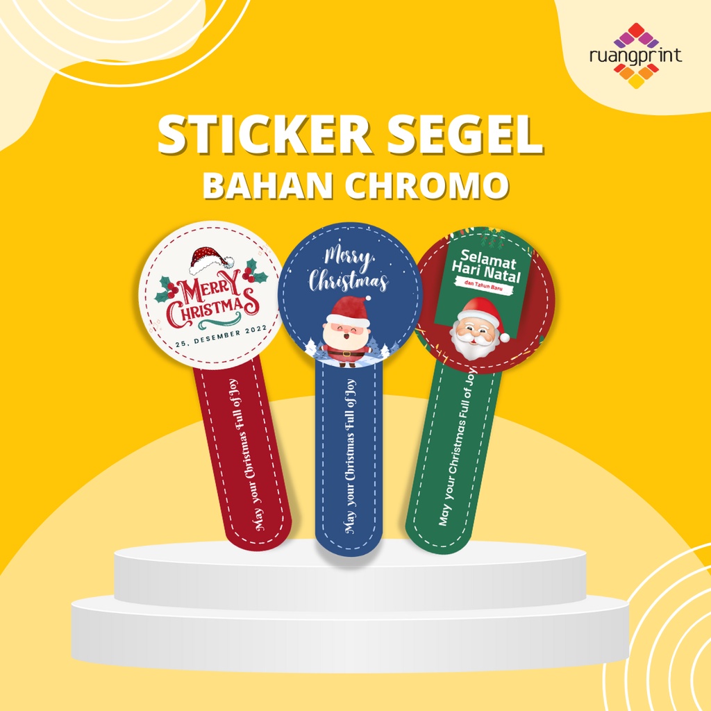 

stiker segel natal / stiker segel hampers natal / stiker segel toples, box, botol