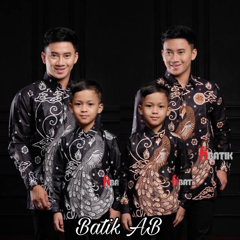 Kemeja Batik Couple Ayah Dan Anak Laki-laki Lengan Panjang / Batik Pria Modern Motif Terbaru