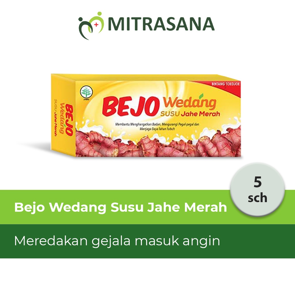 

BEJO Wedang Susu Jahe Merah Isi 5 Sch