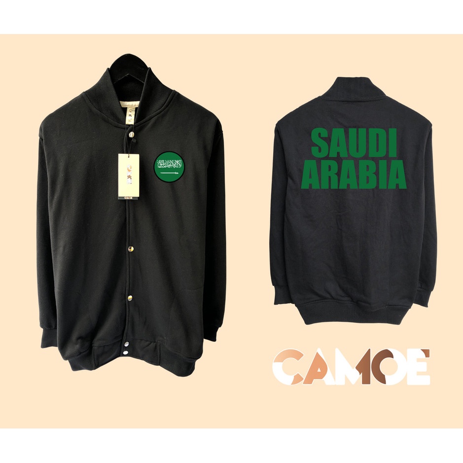 Jaket Varsity Premium CAMOE Saudi Arabia Flag Bendera Arab Saudi