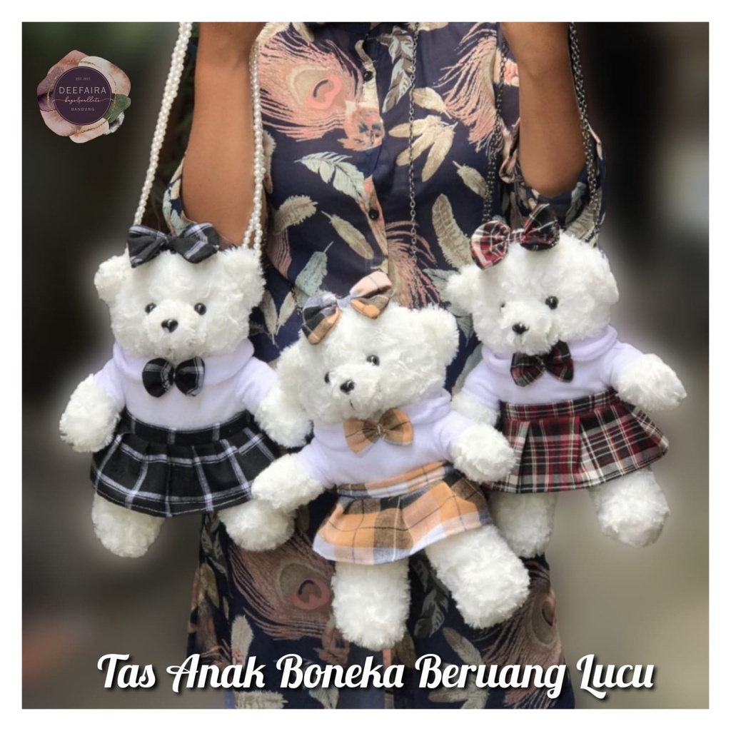 Tas Selempang Boneka Beruang Gm0yy Bahan Lembut Dan Lucu Di Bawa Jalan Jalan